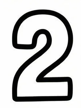 a black and white number 2 on a white background.webp